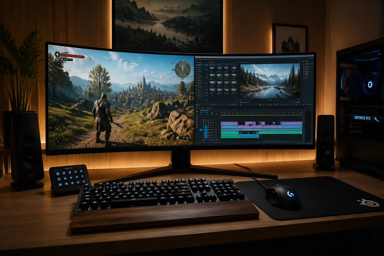 PC 게임 영상 편집 도구 일러스트 